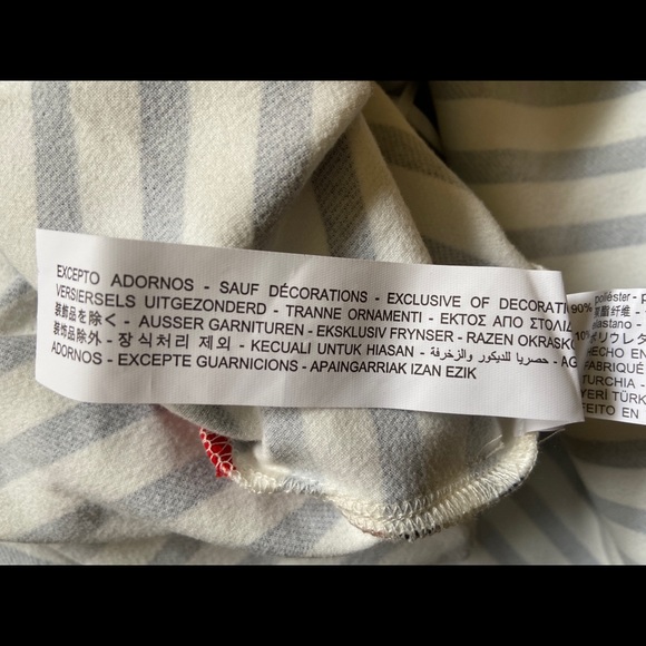 Zara Blue and White Stripped Top Easy Fit Sleeves - Picture 7 of 7